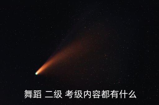  舞蹈 二级 考级内容都有什么