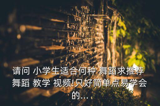 请问 小学生适合何种 舞蹈求推荐 舞蹈 教学 视频!只好简单点易学会的...