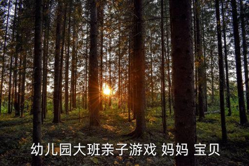  幼儿园大班亲子游戏 妈妈 宝贝