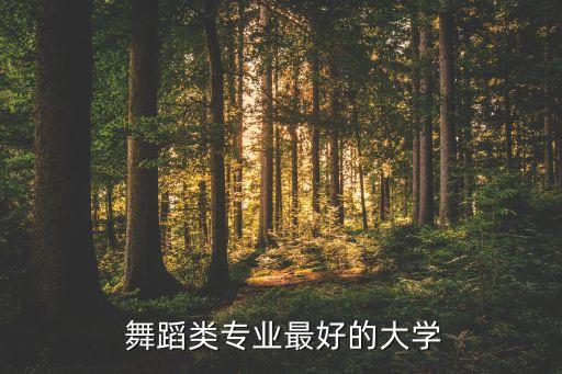  舞蹈类专业最好的大学