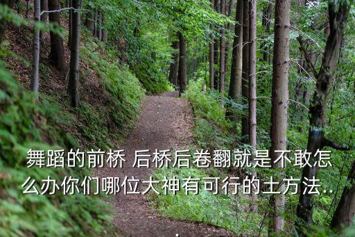  舞蹈的前桥 后桥后卷翻就是不敢怎么办你们哪位大神有可行的土方法...