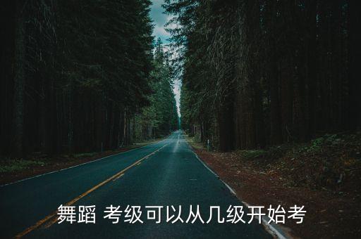  舞蹈 考级可以从几级开始考