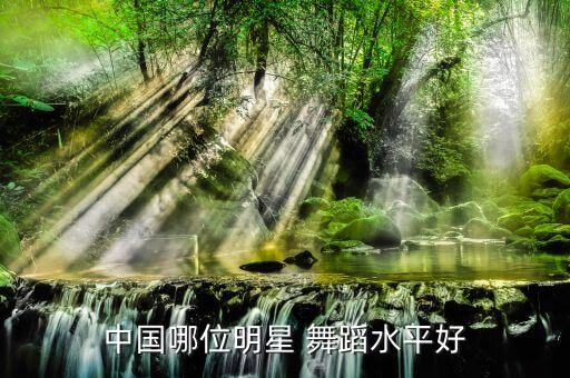 中国哪位明星 舞蹈水平好