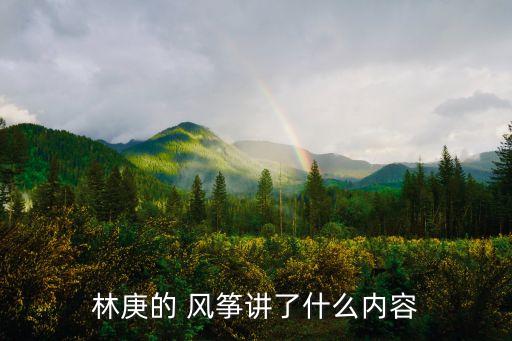 林庚的 风筝讲了什么内容