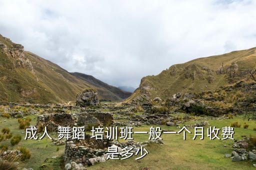  成人 舞蹈 培训班一般一个月收费是多少