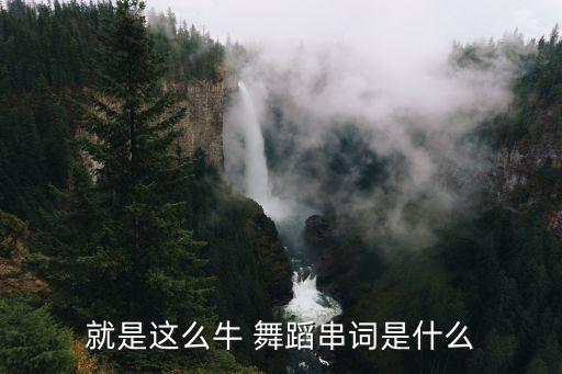 就是这么牛 舞蹈串词是什么