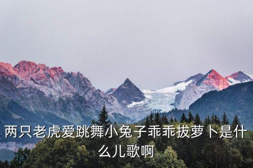 李凯 舞蹈,《两虎爱舞，兔善拔萝卜》是《宝贝宝贝》第二首歌
