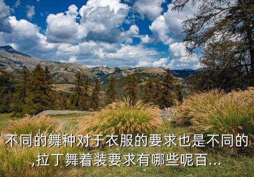 不同的舞种对于衣服的要求也是不同的,拉丁舞着装要求有哪些呢百...
