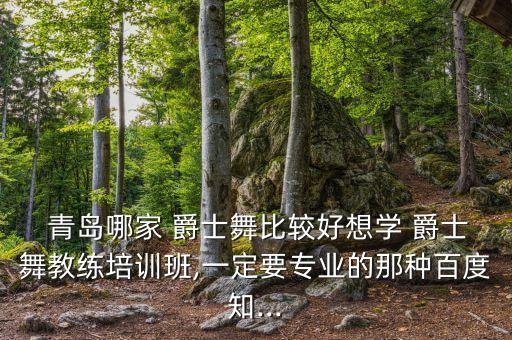  青岛哪家 爵士舞比较好想学 爵士舞教练培训班,一定要专业的那种百度知...