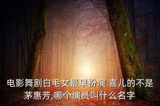 少儿舞蹈喜儿,第一代"喜儿"是王琨饰演的白毛女
