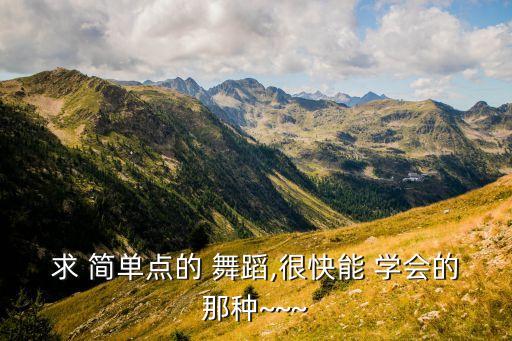 求 简单点的 舞蹈,很快能 学会的那种~~~