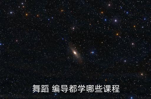 舞蹈 编导都学哪些课程