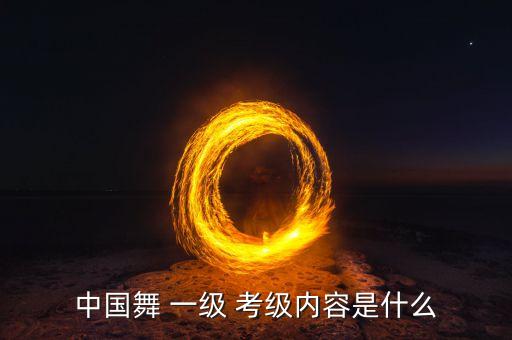 中国舞 一级 考级内容是什么