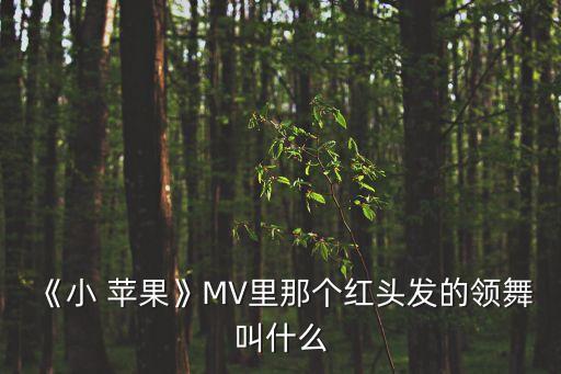 《小 苹果》MV里那个红头发的领舞叫什么