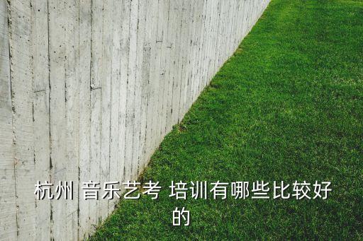  杭州 音乐艺考 培训有哪些比较好的