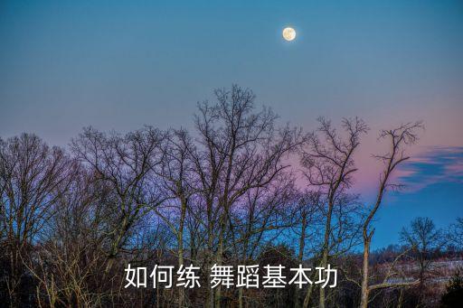 如何练 舞蹈基本功