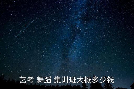 艺考 舞蹈 集训班大概多少钱