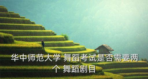  华中师范大学 舞蹈考试是否需要两个 舞蹈剧目