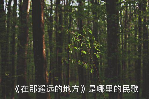 《在那遥远的地方》是哪里的民歌