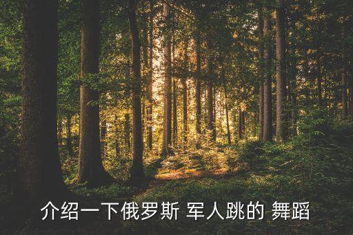 介绍一下俄罗斯 军人跳的 舞蹈