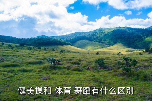 健美操和 体育 舞蹈有什么区别