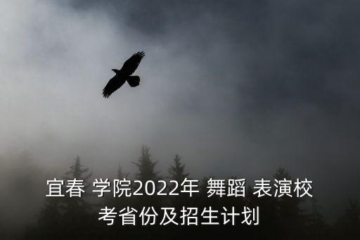 宜春 学院2022年 舞蹈 表演校考省份及招生计划
