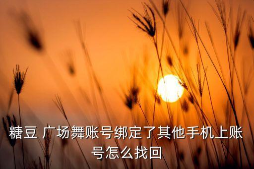糖豆 广场舞账号绑定了其他手机上账号怎么找回