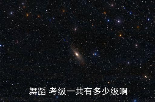  舞蹈 考级一共有多少级啊