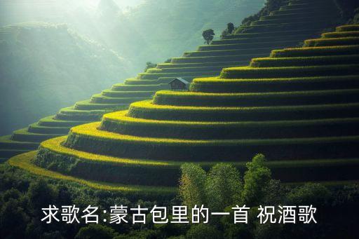 求歌名:蒙古包里的一首 祝酒歌