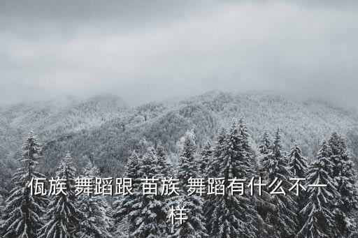 佤族 舞蹈跟 苗族 舞蹈有什么不一样