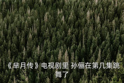 《芈月传》电视剧里 孙俪在第几集跳舞了