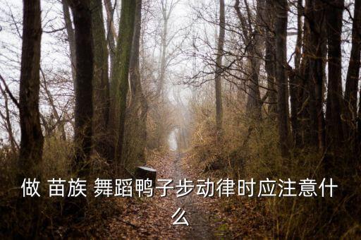 做 苗族 舞蹈鸭子步动律时应注意什么
