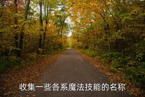 收集一些各系魔法技能的名称