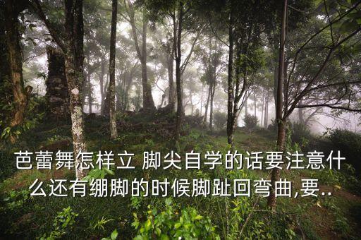 芭蕾舞怎样立 脚尖自学的话要注意什么还有绷脚的时候脚趾回弯曲,要...