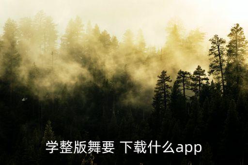 学整版舞要 下载什么app