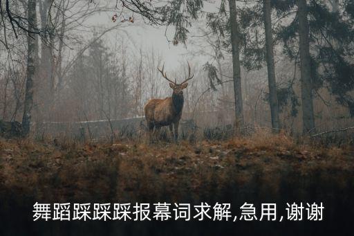  舞蹈踩踩踩报幕词求解,急用,谢谢