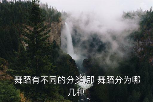  舞蹈有不同的分类,那 舞蹈分为哪几种