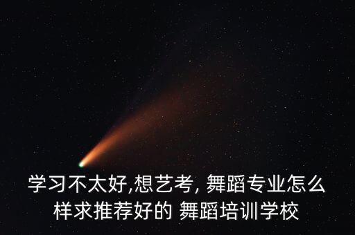学习不太好,想艺考, 舞蹈专业怎么样求推荐好的 舞蹈培训学校