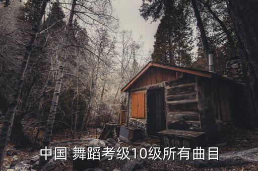 中国 舞蹈考级10级所有曲目