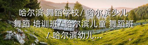  哈尔滨 舞蹈学校/ 哈尔滨少儿 舞蹈 培训班/ 哈尔滨儿童 舞蹈班/ 哈尔滨幼儿...