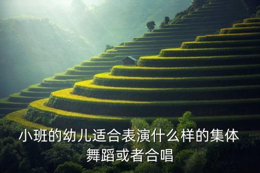  小班的幼儿适合表演什么样的集体 舞蹈或者合唱