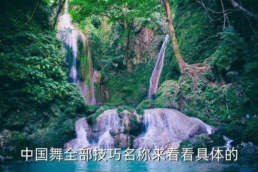 中国舞全部技巧名称来看看具体的