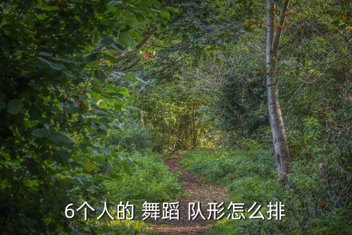 6个人的 舞蹈 队形怎么排