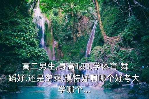  高二男生,身高183,学体育 舞蹈好,还是空乘,模特好啊哪个好考大学哪个...
