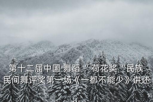 荷花舞蹈介绍,第十三届中国舞蹈荷花奖圆满落幕