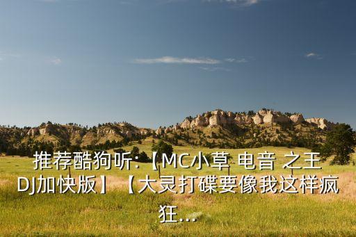 推荐酷狗听:【MC小草 电音 之王DJ加快版】【大灵打碟要像我这样疯狂...