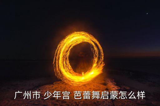 广州市 少年宫 芭蕾舞启蒙怎么样