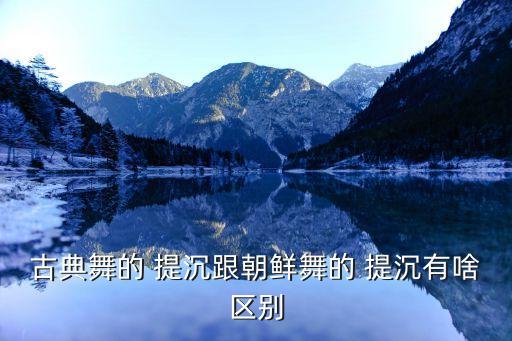 古典舞的 提沉跟朝鲜舞的 提沉有啥区别