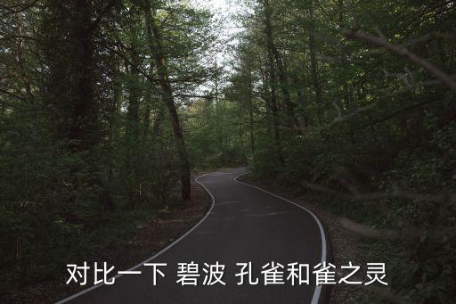 对比一下 碧波 孔雀和雀之灵
