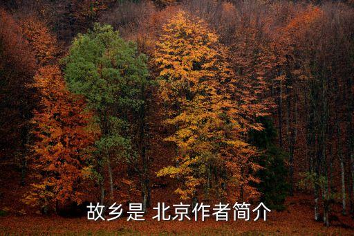  故乡是 北京作者简介